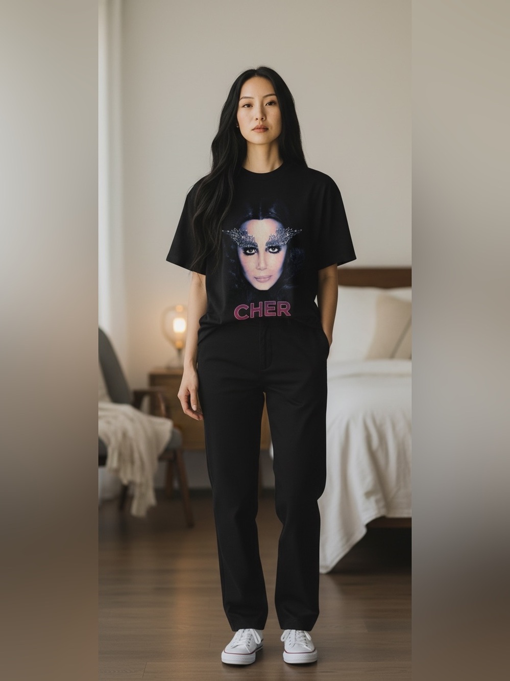 Next Level Apparel Cher Concert Tee Shirt L